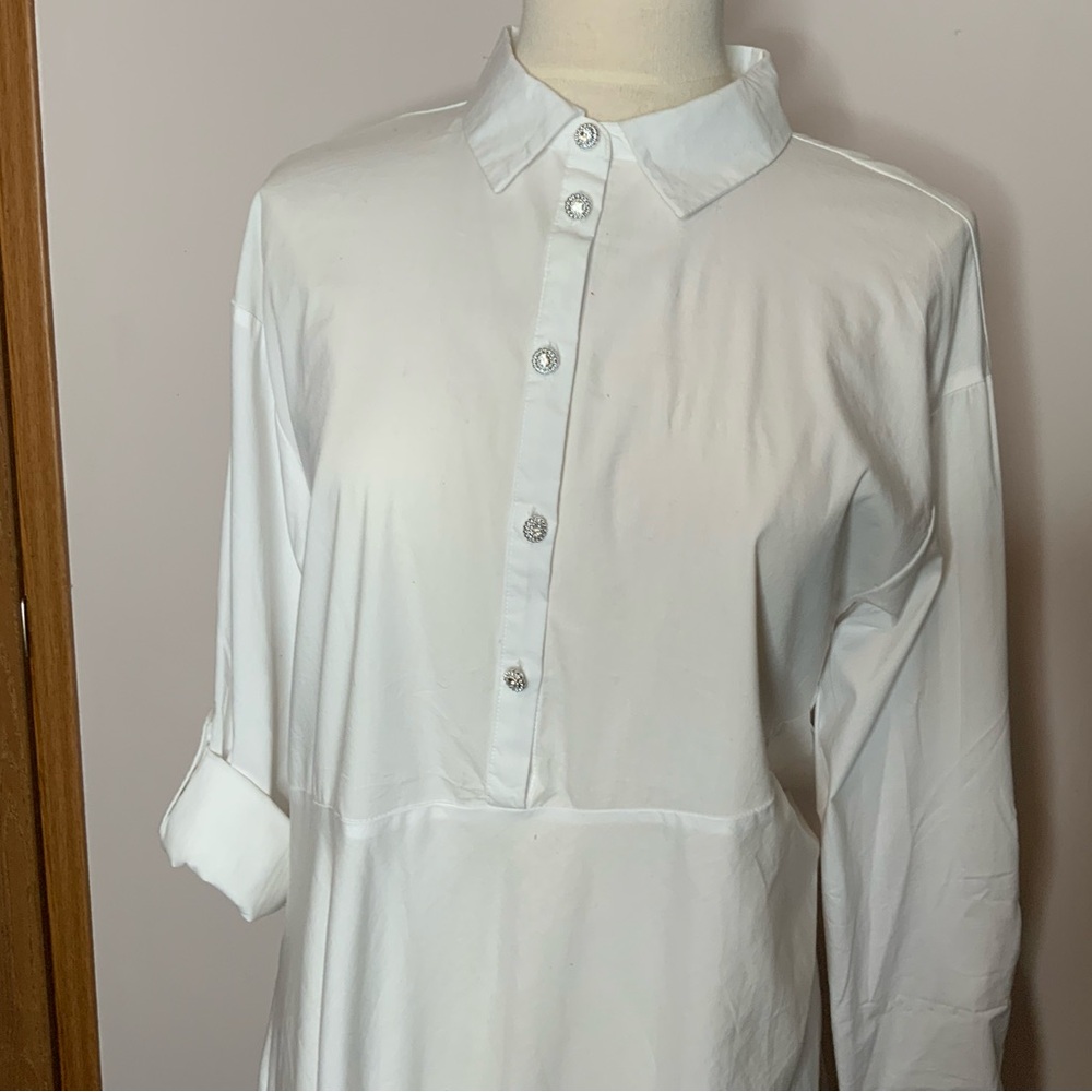 Cupio White Shirt Dress - Picture 8 of 9